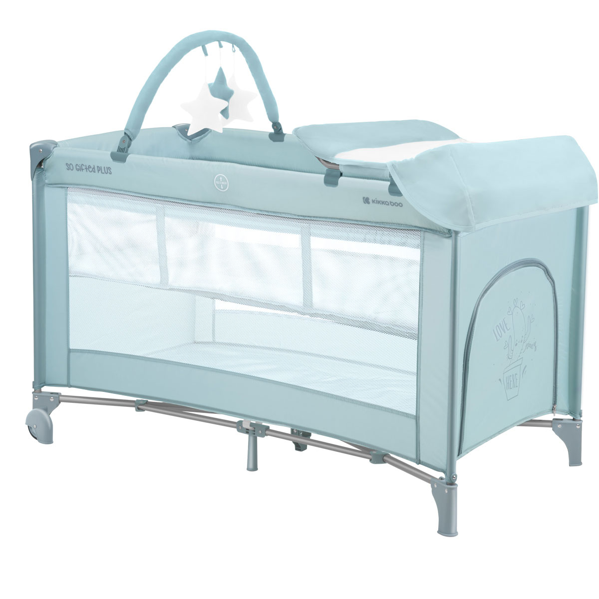 Kikka Boo Παρκοκρέβατο 2 Θέσεων (0+ Μηνών/Έως 15kg) Kikka Boo So Gifted Plus Mint