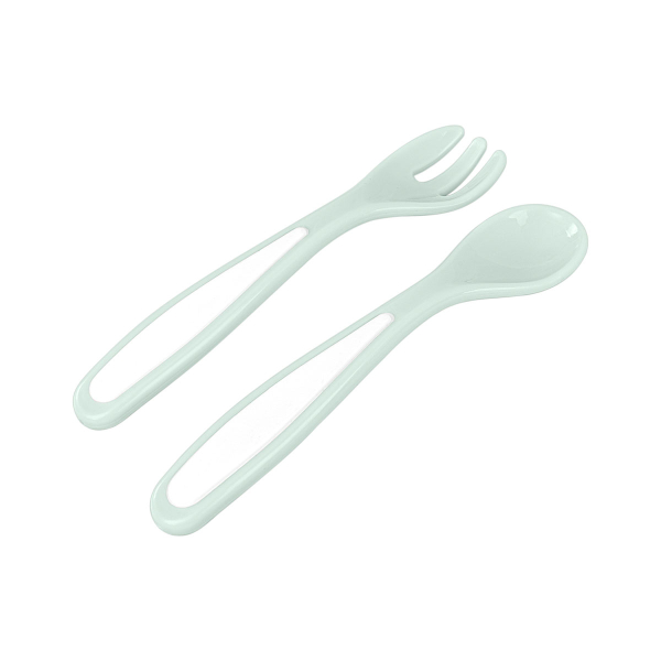 Φαγητοδοχείο Με Χωρίσματα & Κουτάλι & Πιρούνι (Σετ) 700ml Kikka Boo Mint