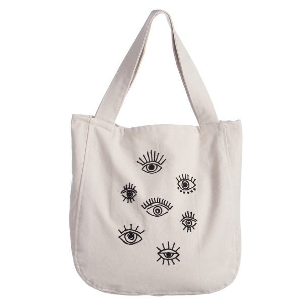 Τσάντα Θαλάσσης (45x45) Nef-Nef Homeware Eyes On Me Ecru