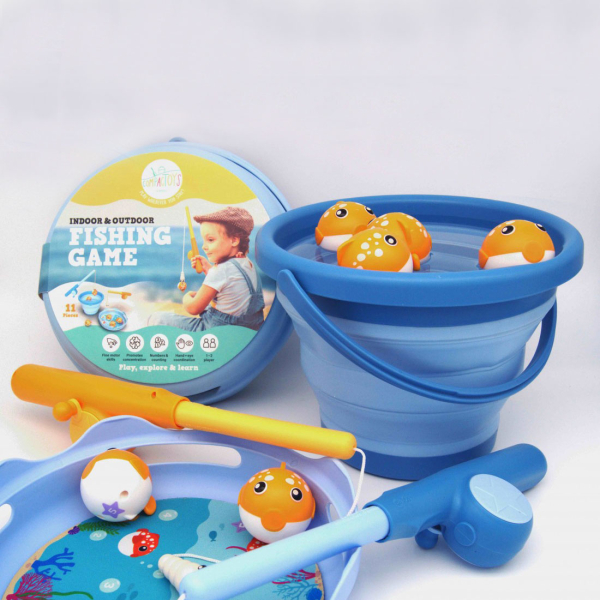 Παιχνίδι Ψαρέματος + Κουβαδάκια (Σετ 10τμχ) CompacToys Fishing Game