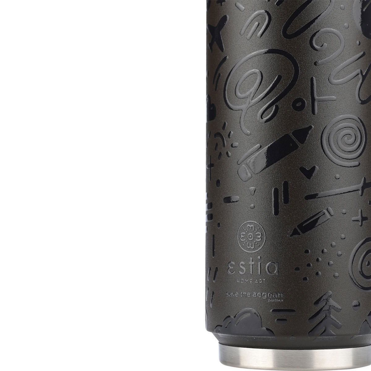 Ποτήρι Θερμός 500Ml Estia Save The Aegean Noir Echo 01-22631 Home Οργάνωση & Αποθήκευση Spitishop