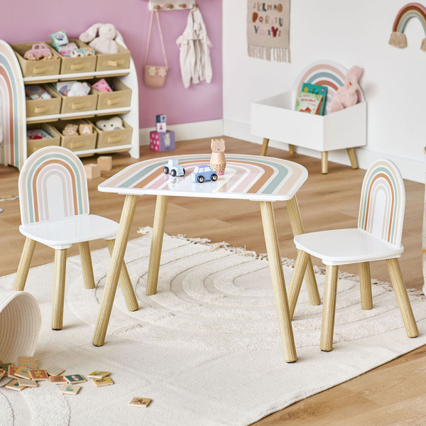 Παιδικό Τραπεζάκι + Καρέκλες (Σετ 3τμχ) Z-L Rainbow 13536