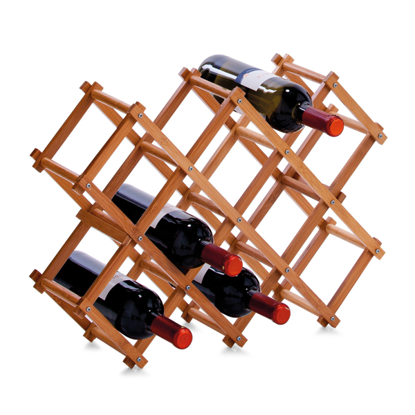 Αναδιπλούμενη Μπουκαλοθήκη 10 Θέσεων (54x14.5x38) Z-L 13567