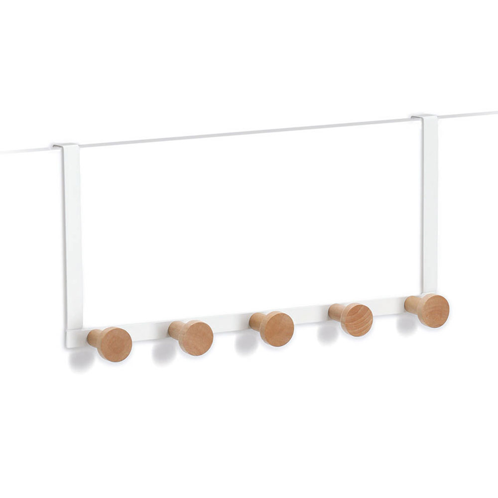 Κρεμάστρα Πόρτας 5 Θέσεων (37 5X9X18) Z-L White 13838 Home Οργάνωση & Αποθήκευση Κρεμάστρες Spitishop
