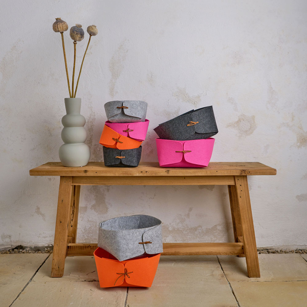 Καλάθι Αποθήκευσης (13.5x13.5x7.5) Z-L Orange 14452