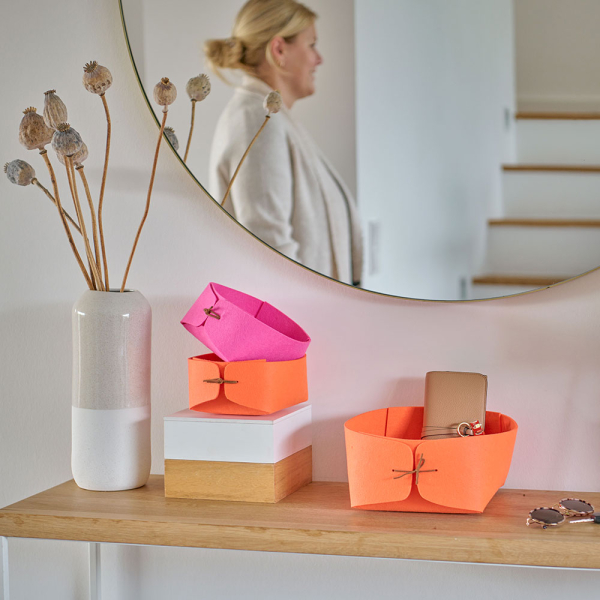 Καλάθι Αποθήκευσης (13.5x13.5x7.5) Z-L Orange 14452