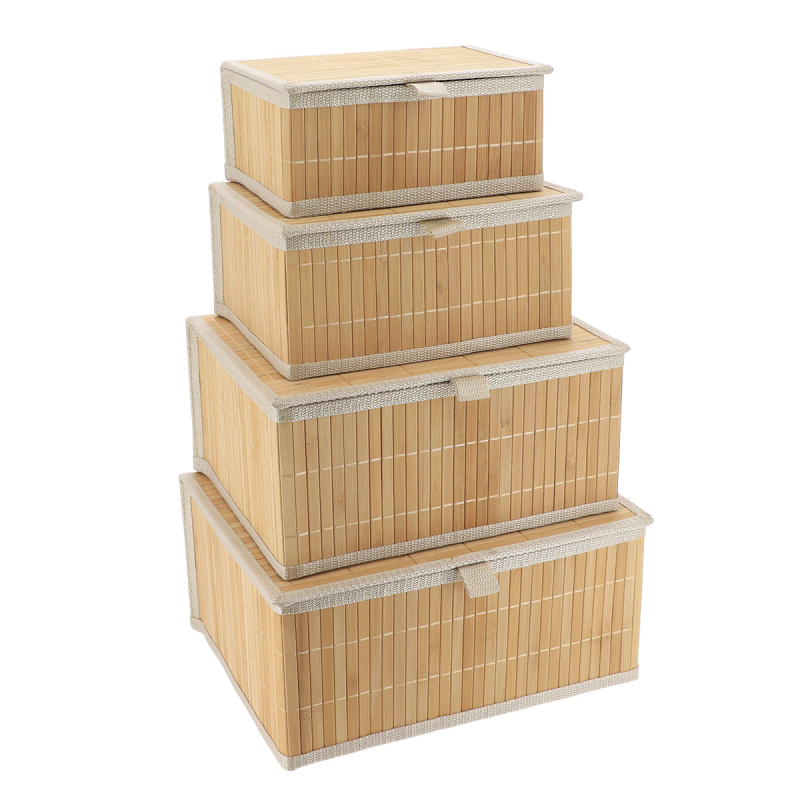 Κουτιά Αποθήκευσης (Σετ 4τμχ) T-D 84194195 Beige