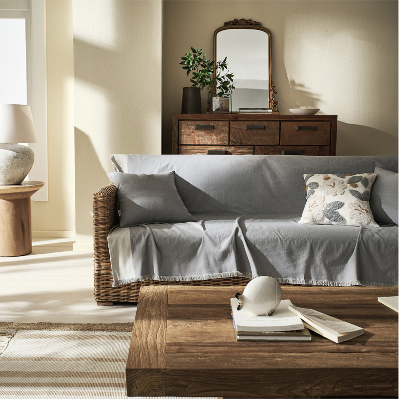 Ριχτάρι Καναπέ Τετραθέσιου 2 Όψεων (170x350) Gofis Home Rukia Sky Grey/Water Grey 269/15