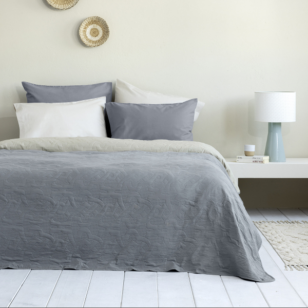 Κουβερλί King Size (240x260) 2 Όψεων Nima Avana Beige/Grey