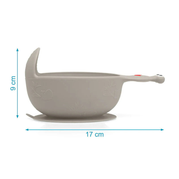 Μπωλάκι Σιλικόνης Kiokids Σαλιγκάρι Γκρι 4183