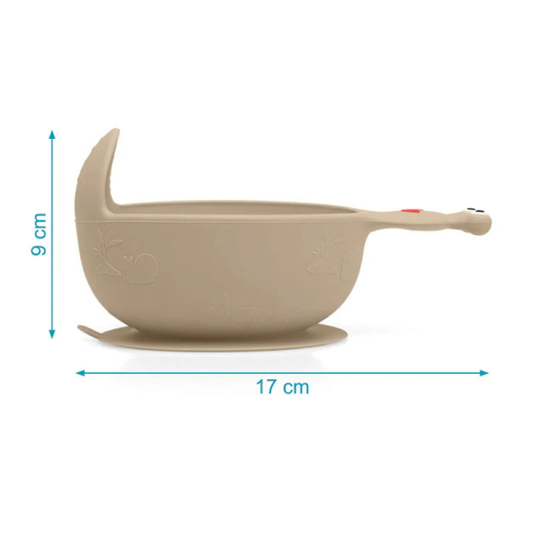 Μπωλάκι Σιλικόνης Kiokids Σαλιγκάρι Μπεζ 4185