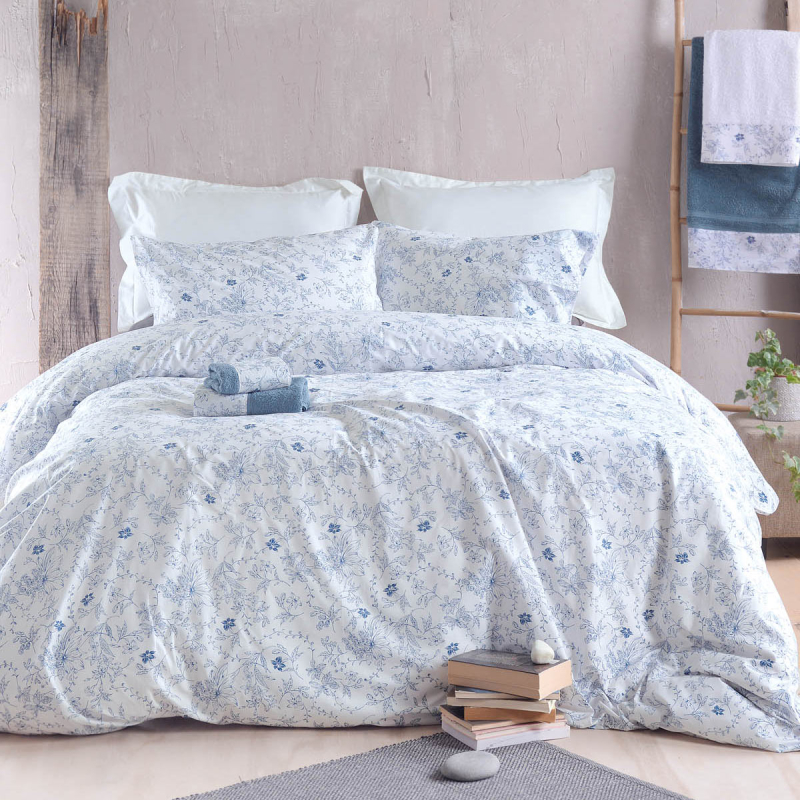 Σεντόνια Μονά (Σετ) Rythmos Nova Ortensia Blue