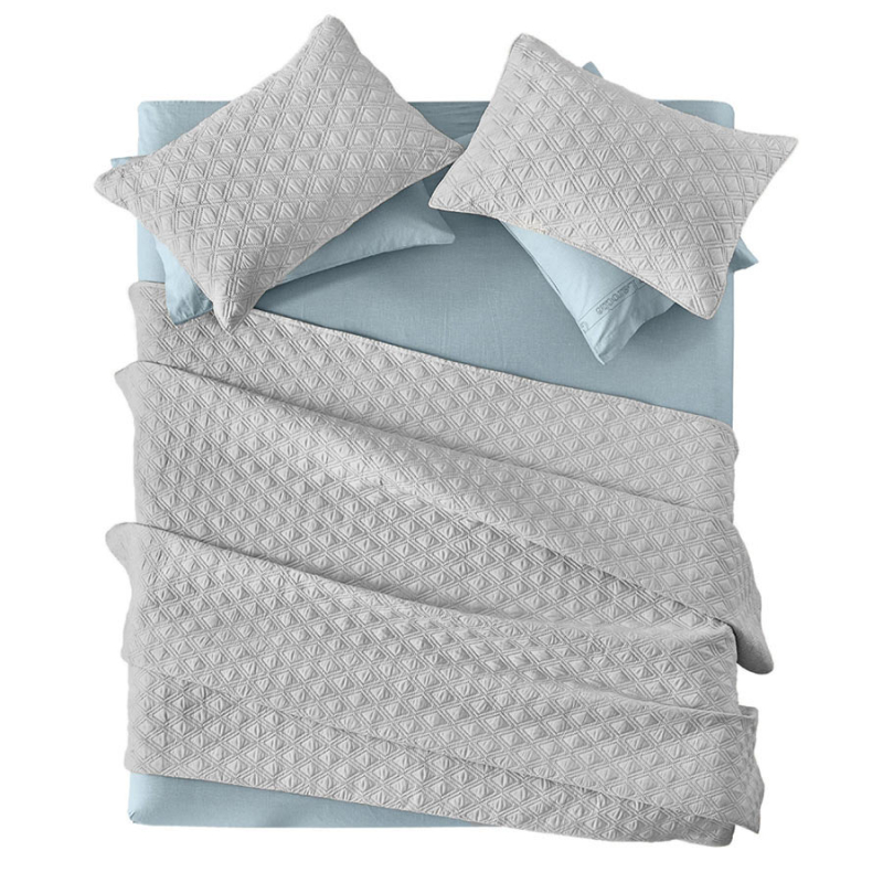 Κουβερλί Υπέρδιπλο (220x240) + Διακοσμητική Μαξιλαροθήκη Guy Laroche Tempest Grey