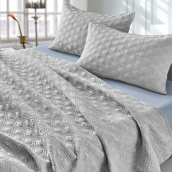 Κουβερλί Υπέρδιπλο (220x240) + Διακοσμητική Μαξιλαροθήκη Guy Laroche Tempest Grey