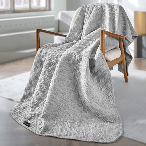 Κουβερλί Υπέρδιπλο (220x240) + Διακοσμητική Μαξιλαροθήκη Guy Laroche Tempest Grey