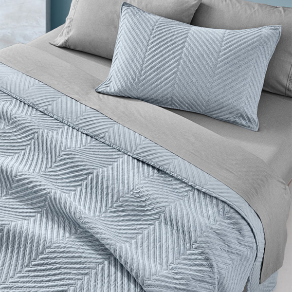 Κουβερλί King Size (250x240) + Διακοσμητική Μαξιλαροθήκη Guy Laroche Bone Blue