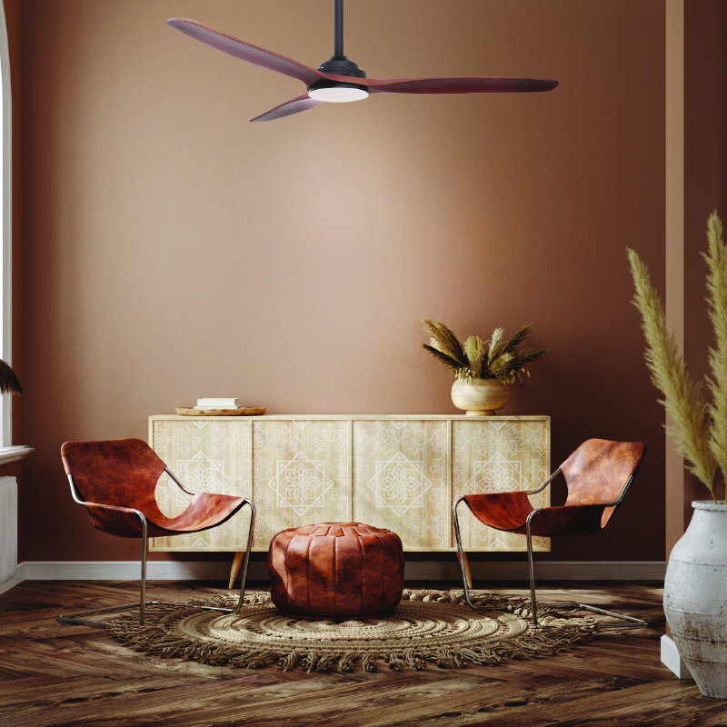 Ανεμιστήρας Οροφής Με Φως Led & Τηλεχειριστήριο 130εκ. Aca FANKVBR40G Brown