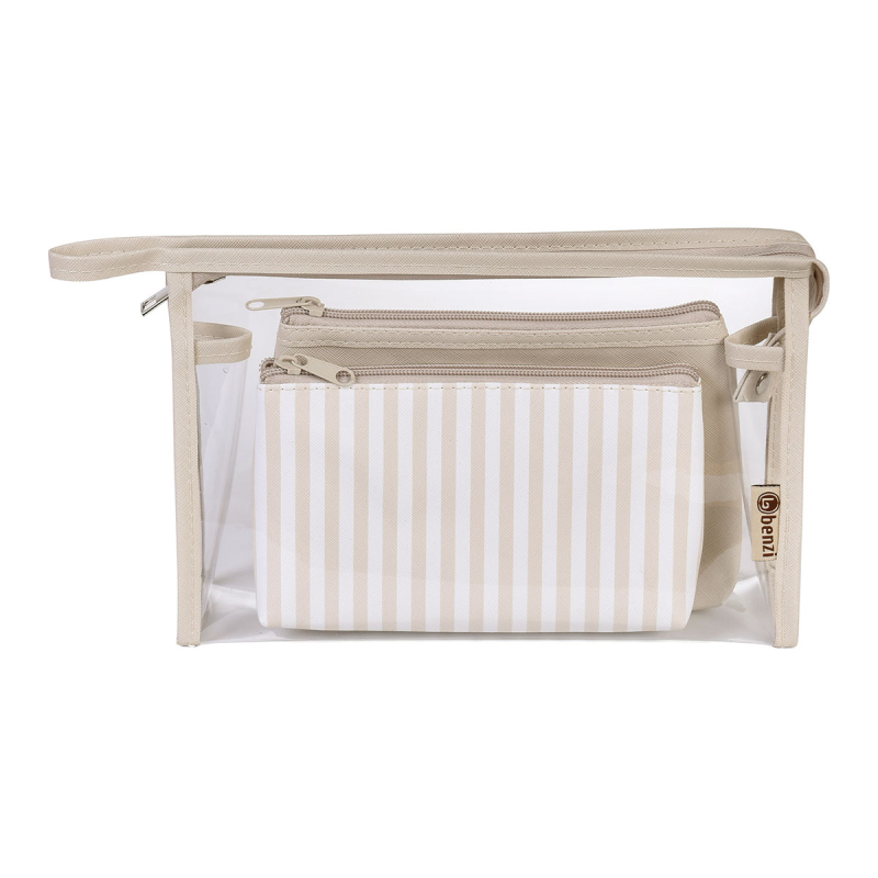 Νεσεσέρ Καλλυντικών (Σετ 3τμχ) Benzi BZ5797 Beige