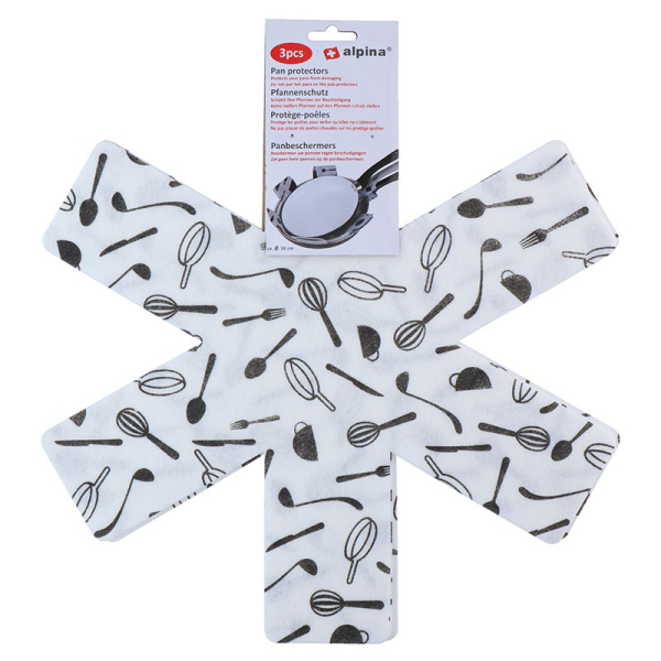 Προστατευτικά Τηγανιού (Σετ 3τμχ) Alpina 871125253049 White