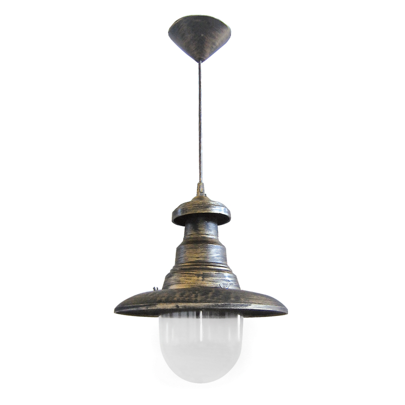 Φωτιστικό Οροφής Μονόφωτο Heronia Pyrofani 26-0026 Bronze