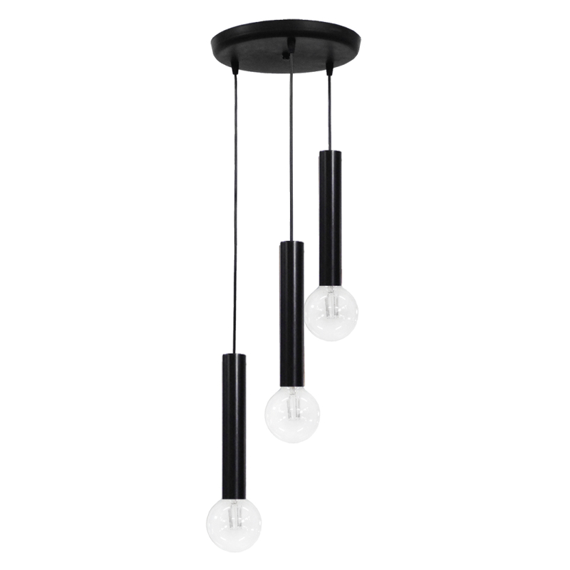 Φωτιστικό Οροφής Τρίφωτο Heronia Minimal 34-0196 Black