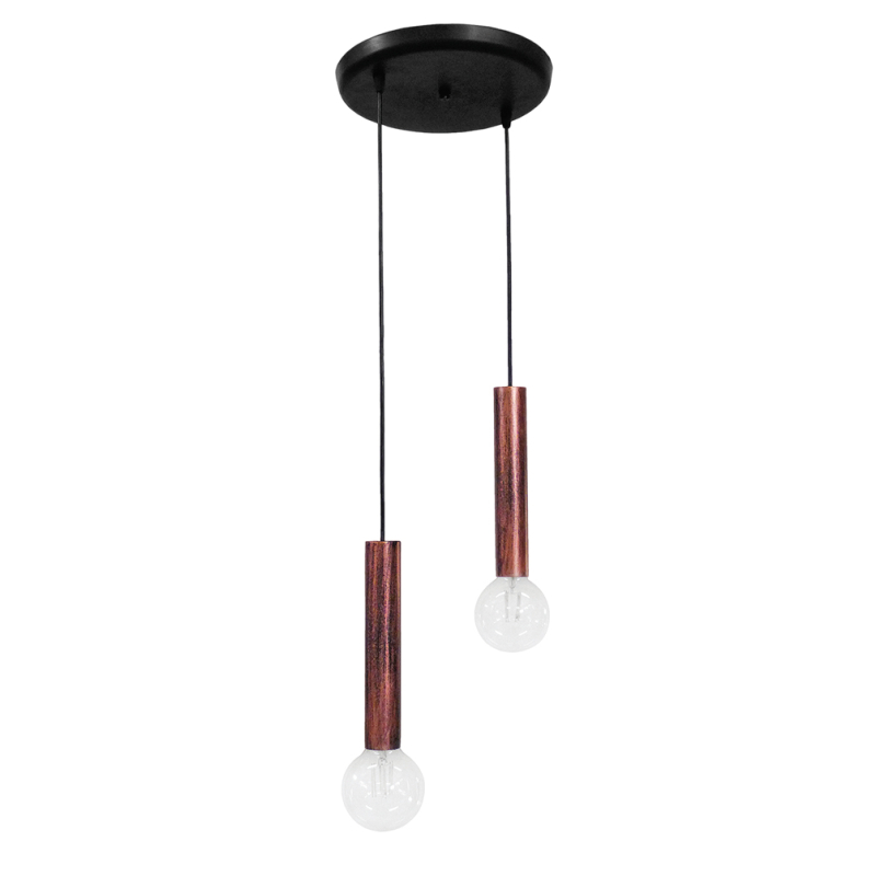 Φωτιστικό Οροφής Δίφωτο Heronia Minimal 34-0194 Copper