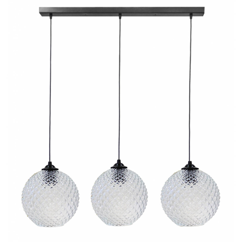 Φωτιστικό Οροφής Τρίφωτο Heronia Ball 02-0371 Transparante