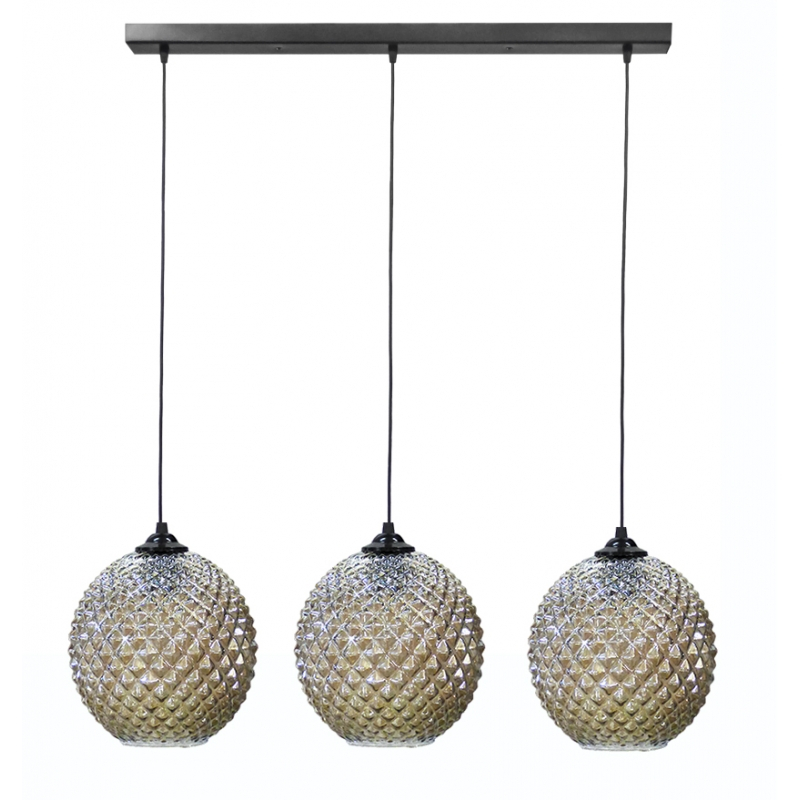 Φωτιστικό Οροφής Τρίφωτο Heronia Ball 02-0372 Fume