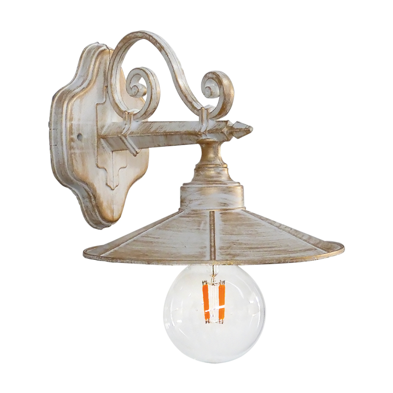 Απλίκα Τοίχου Heronia Petra 07-1324 White/Gold