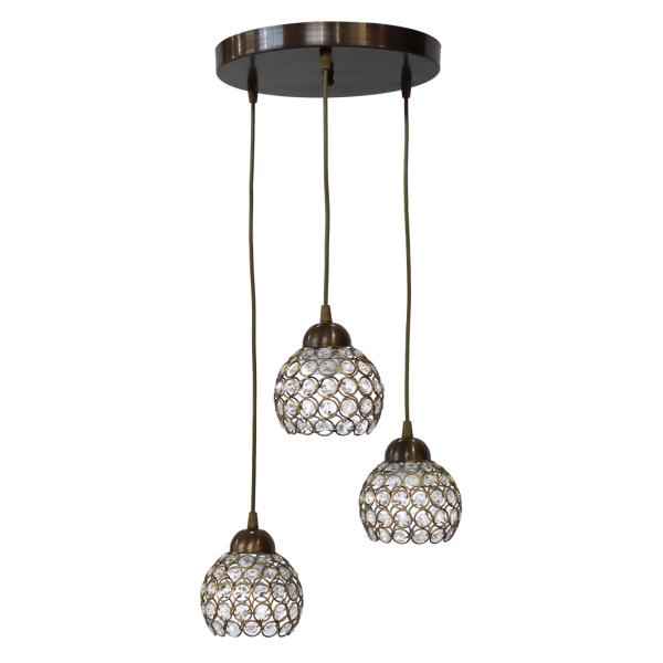 Φωτιστικό Οροφής Τρίφωτο Heronia Chris 01-0263 Bronze