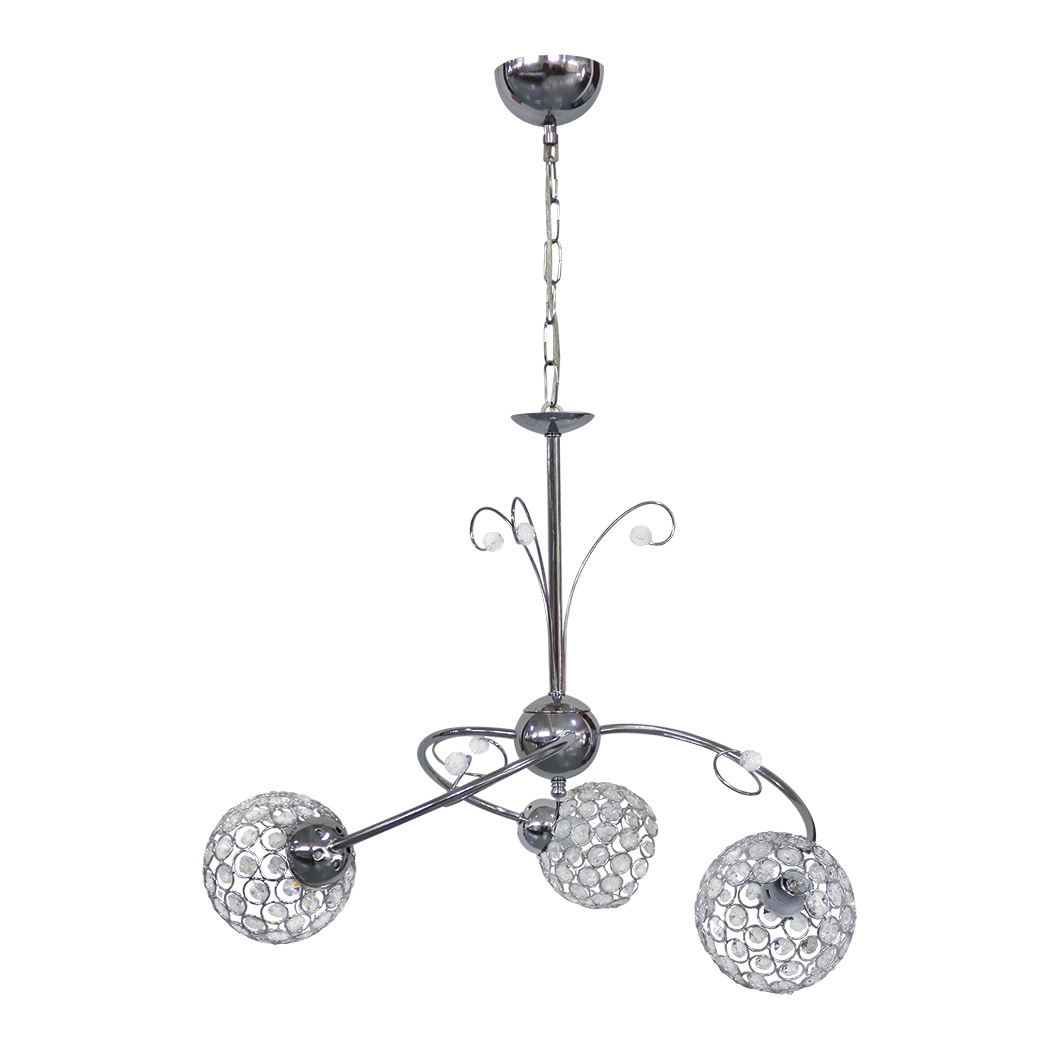 Φωτιστικό Οροφής Τρίφωτο Heronia Chris 01-0270 Nickel