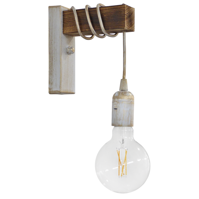 Απλίκα Τοίχου Heronia Square 31-1230 White/Bronze