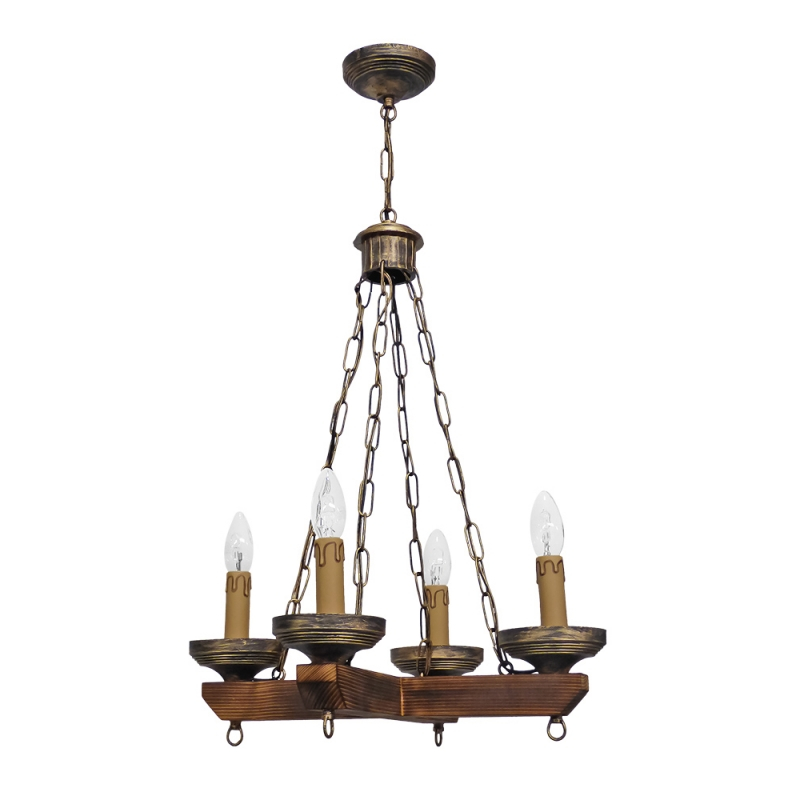 Φωτιστικό Οροφής Πολύφωτο Heronia Rustic 30-0076 Bronze Home Φωτιστικά Spitishop