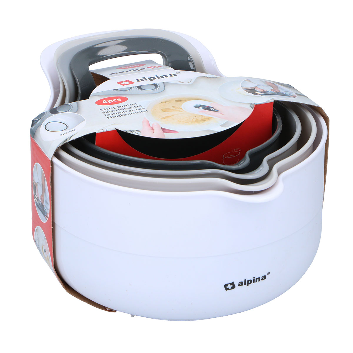 Μπολ Ανάμειξης (Σετ 4Τμχ) Alpina 871125217977 Home Μαγειρική - Ζαχαροπλαστική Εργαλεία Κουζίνας Μαγειρικής Spitishop
