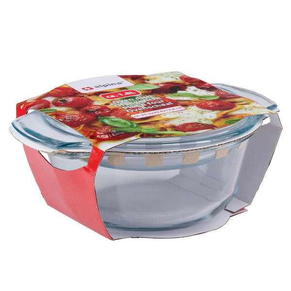 Πυρίμαχο Σκεύος Με Καπάκι Οβάλ (25.3x20.4x12.8) Alpina 871125223076