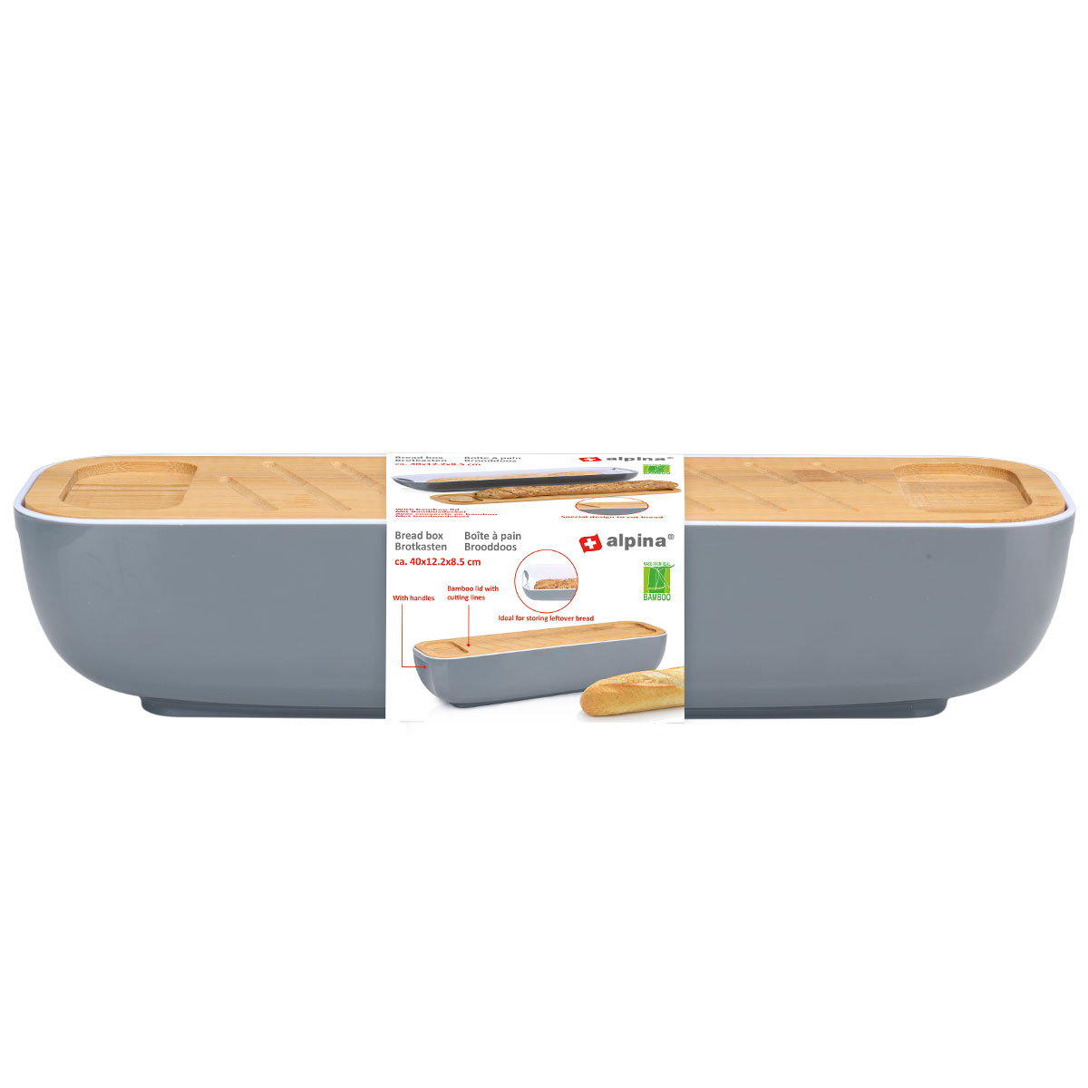 Ψωμιέρα (40X12 2X8 5) Alpina 871125224133 Home Οργάνωση & Αποθήκευση Κουζίνας Ψωμιέρες Spitishop