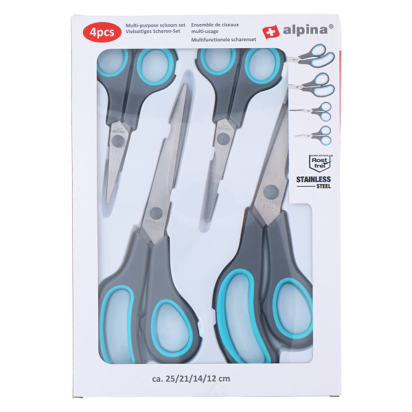 Ψαλίδια Γενικής Χρήσης (Σετ 4τμχ) Alpina 871125224992