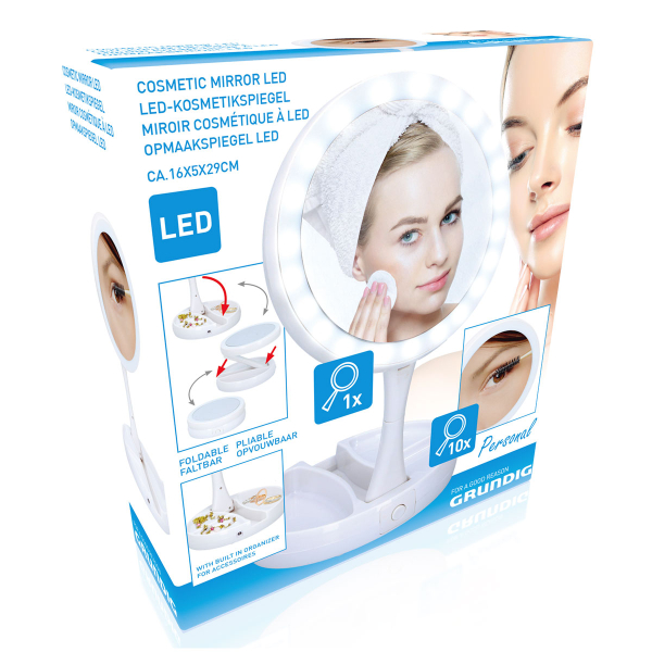 Επιτραπέζιος Καθρέφτης Με Led Αναδιπλούμενος (16x5x29) Grundig 871125213983
