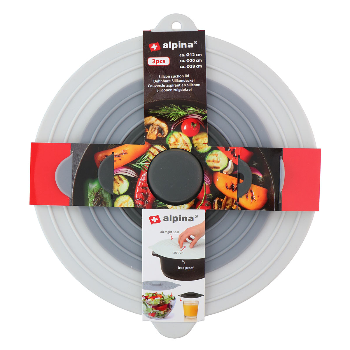 Καπάκια Σιλικόνης (Σετ 3Τμχ) Alpina 871125217888 Home Μαγειρική - Ζαχαροπλαστική Μαγειρικά Σκεύη Spitishop