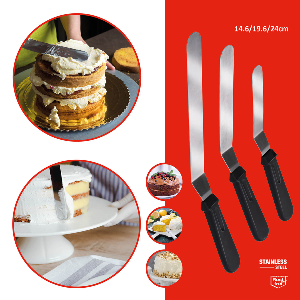 Σπάτουλες Ζαχαροπλαστικής Παλέτα (Σετ 3τμχ) Alpina 871125224122