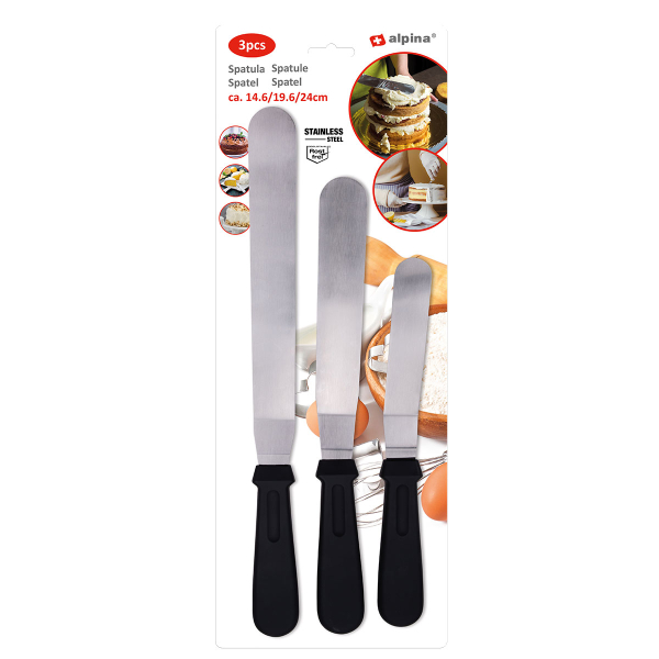 Σπάτουλες Ζαχαροπλαστικής Παλέτα (Σετ 3τμχ) Alpina 871125224122
