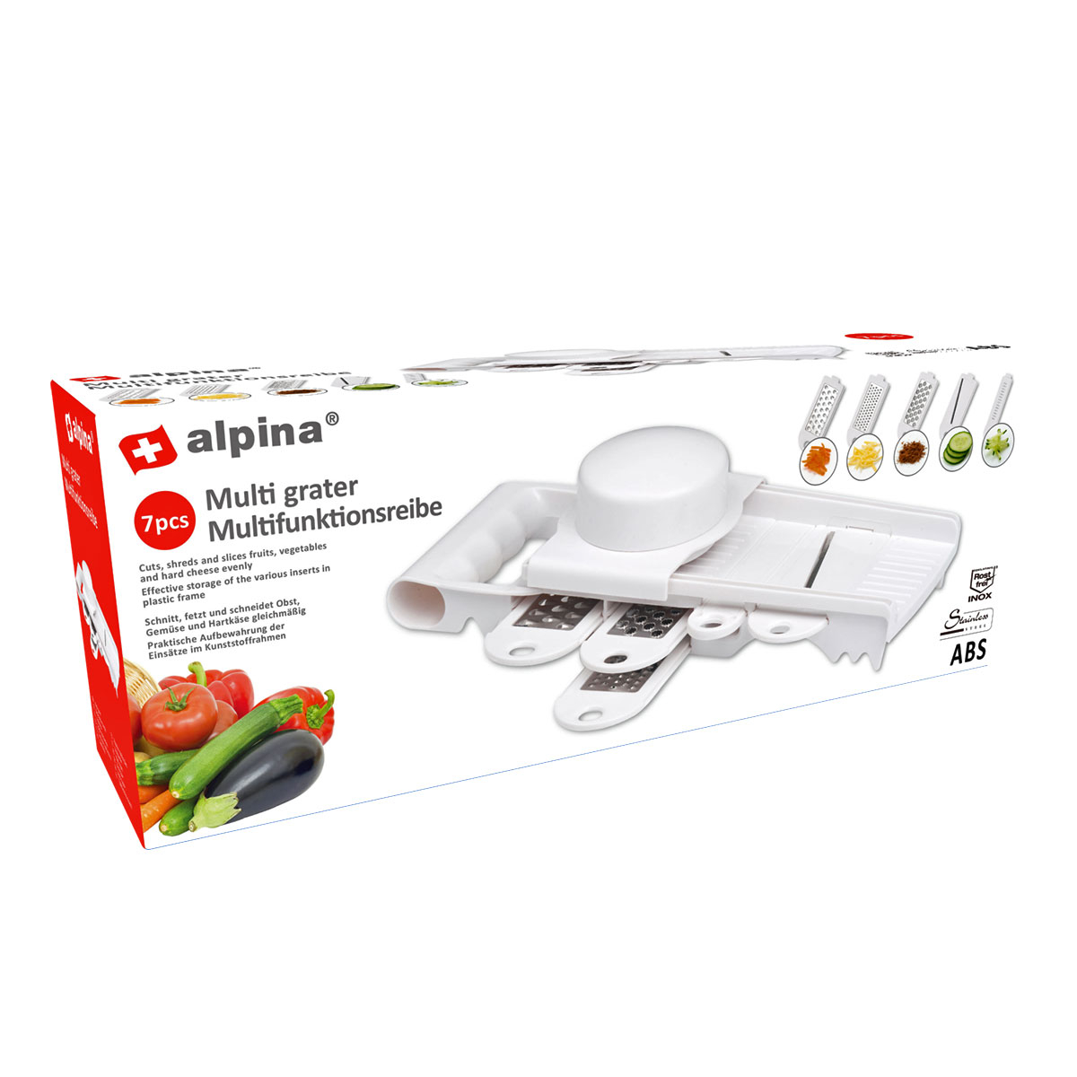 Πολυκόφτης Λαχανικών Με 5 Επιφάνειες Κοπής Alpina 871125295450 φωτογραφία