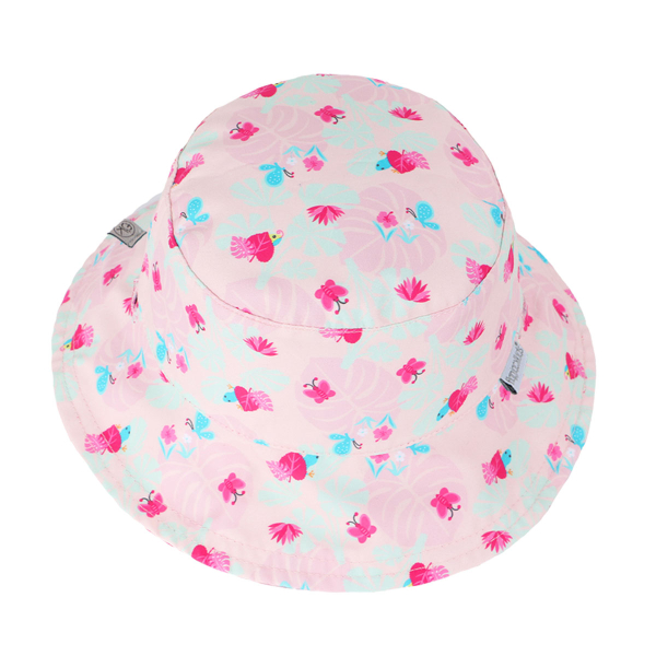 Παιδικό Καπέλο 2 Όψεων Με Αντιηλιακή Προστασία UPF50 FlapjackKids Pink Chameleon/Tropical