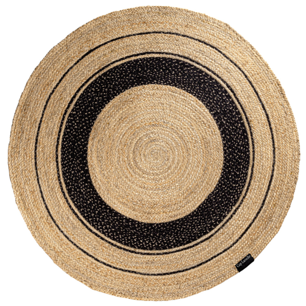 Στρογγυλό Χαλί Καλοκαιρινό (Φ150) Guy Laroche Majestic Black