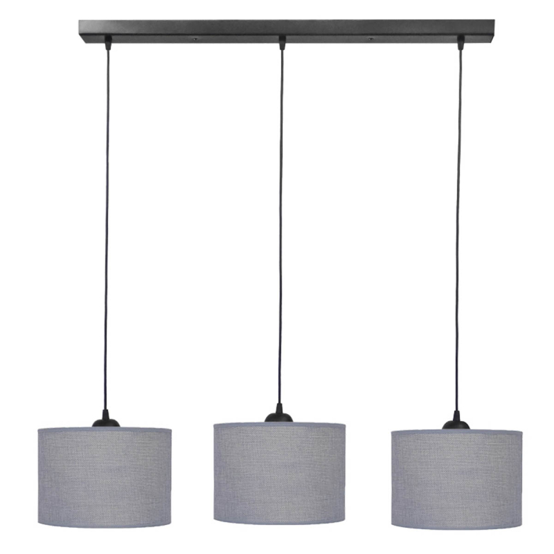 Φωτιστικό Οροφής Τρίφωτο Heronia 14-0155 Grey