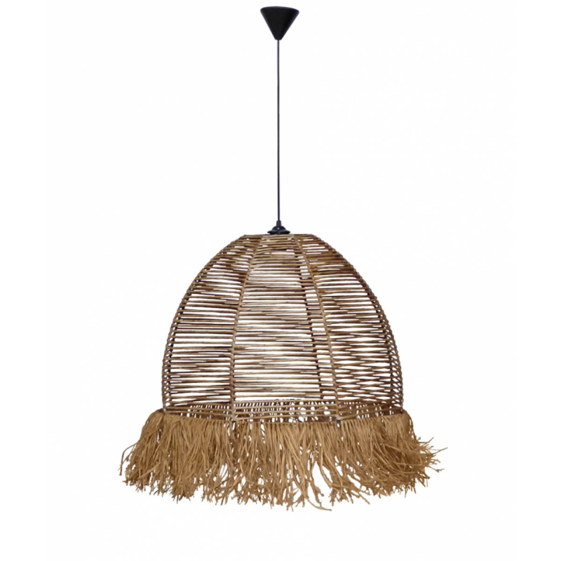 Φωτιστικό Οροφής Μονόφωτο Heronia Mackrame 31-1297 Bamboo