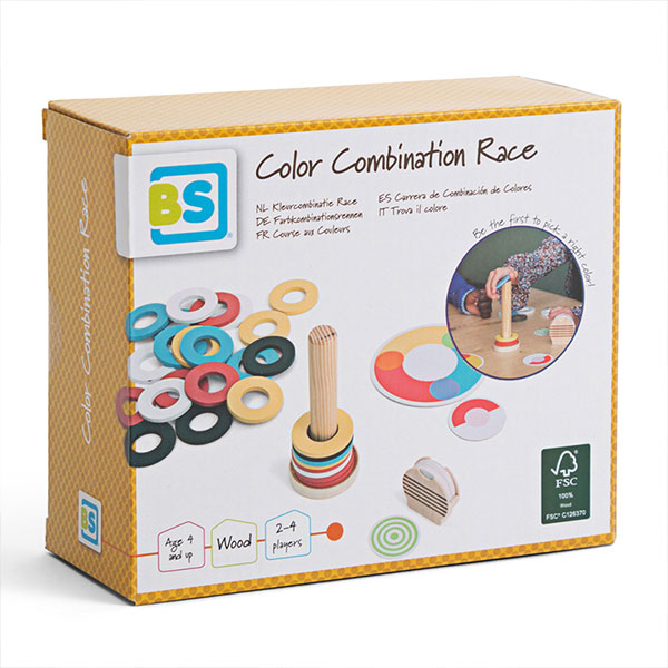 Ξύλινο Επιτραπέζιο Παιχνίδι Bs Toys Αγώνας Συνδυασμού Χρωμάτων Ga462 Home Παιχνίδια Ξύλινα Spitishop