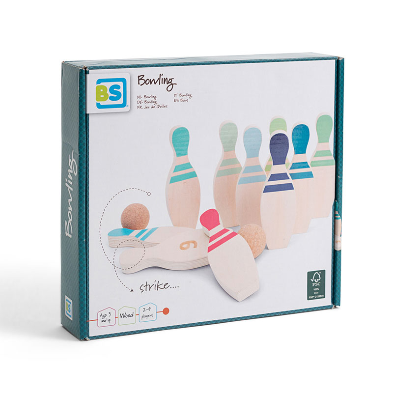 Ξύλινο Παιχνίδι Bs Toys Bowling με Ξύλινες Κορίνες Ga463 Home Παιχνίδια Ξύλινα Spitishop