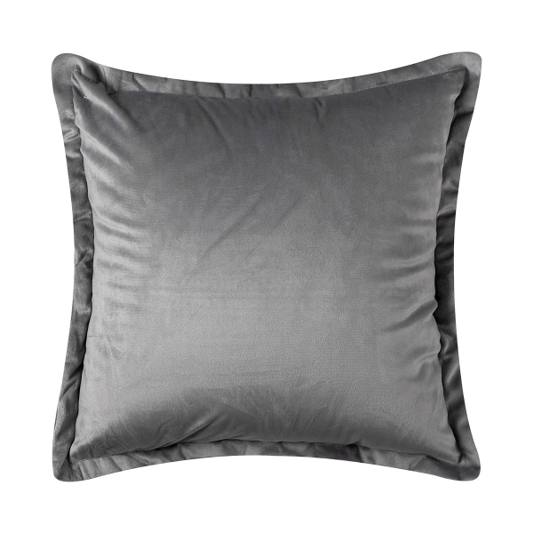 Διακοσμητική Μαξιλαροθήκη Βελουτέ (45x45) Silk Fashion A804 Ανοιχτό Γκρι