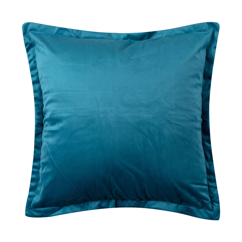 Διακοσμητική Μαξιλαροθήκη Βελουτέ (45x45) Silk Fashion A804 Πετρόλ